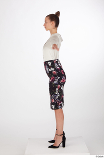 Babbie black high heels sandals business dressed floral pencil skirt…